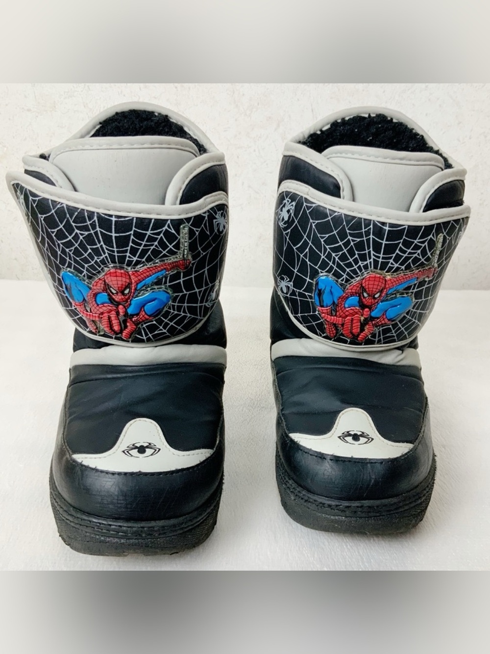 Marvel The Amazing Spider-Man Boys Size 3 Winter Snow Boots Rare Y2K Superhero